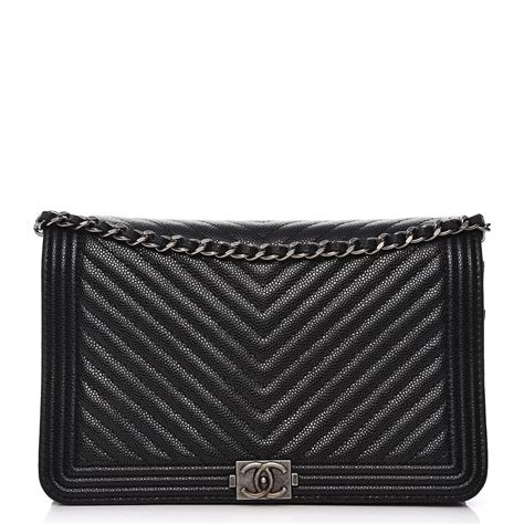 chanel chevron boy wallet on chain|chanel wallet on chain cost.